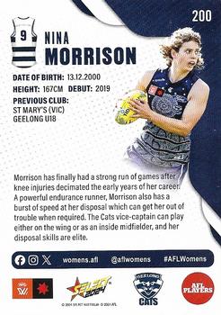2024 Select AFL Footy Stars #200 Nina Morrison Back